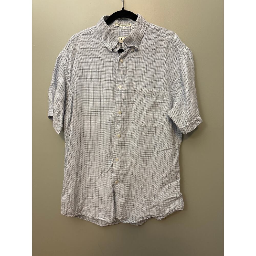 Orvis hemp/tencel short sleeve button down light weight fishing shirt large